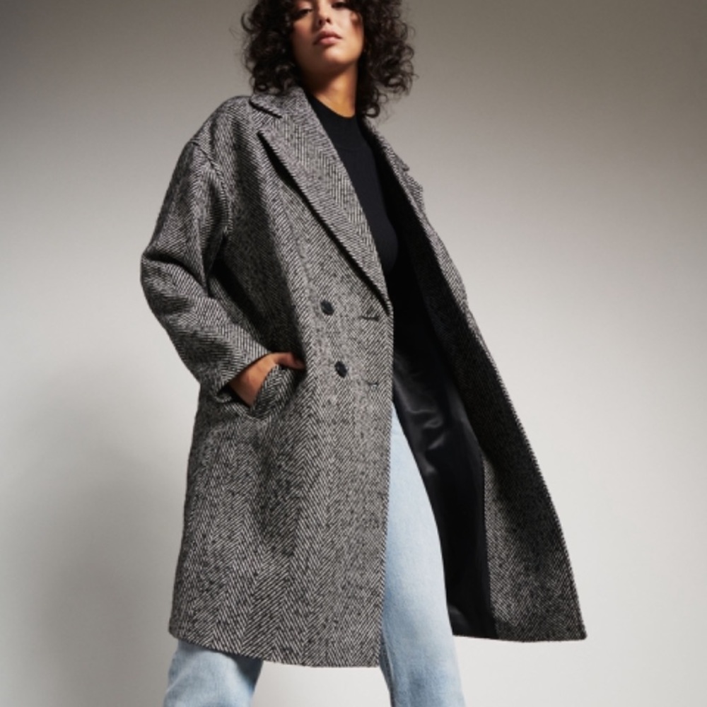 dynamite chevron cocoon coat